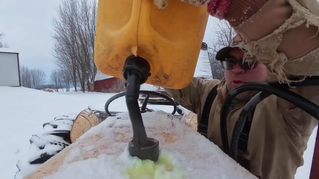 Clearing Snow with 1964 Case Loader Tractor