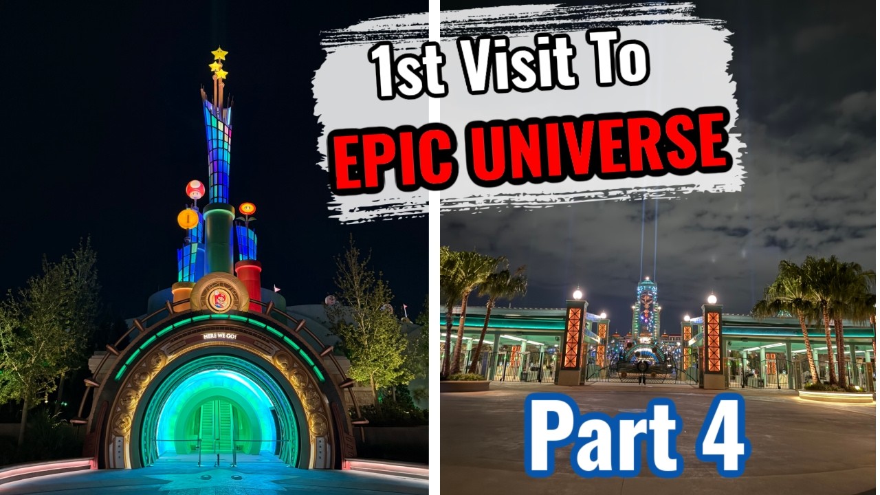 EPIC Universe ночью | Небесные вечерние танцующие фонтаны | Тематический парк в Орландо