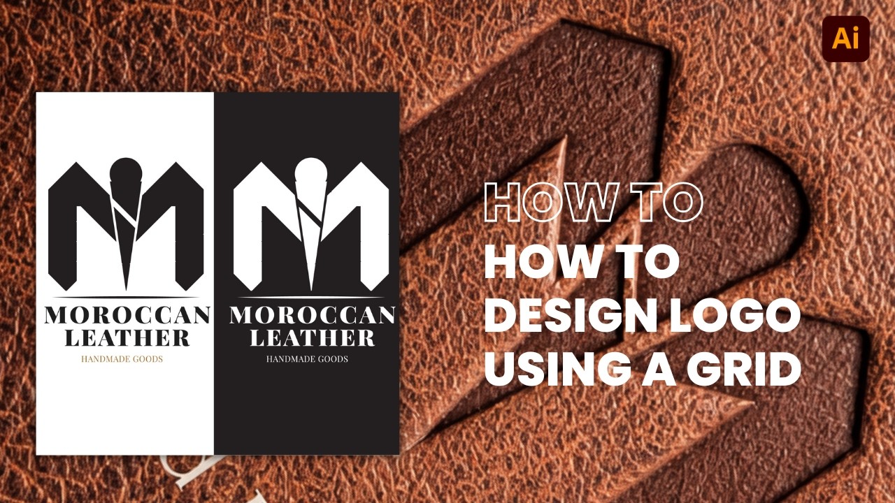 How to Design a Moroccan Leather Logo Using a Grid in Adobe Illustrator#adobeillustrator