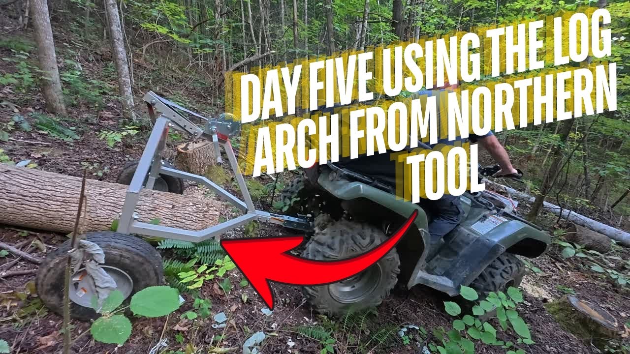Day 5 hauling logs with the Strongway ATV Log Skidding Arch.