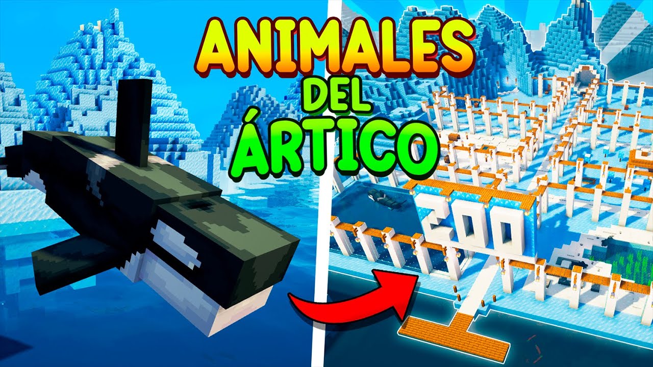 Constru&iacute; un ZOOL&Oacute;GICO con ANIMALES del &Aacute;RTICO en MINECRAFT ❄️🐧