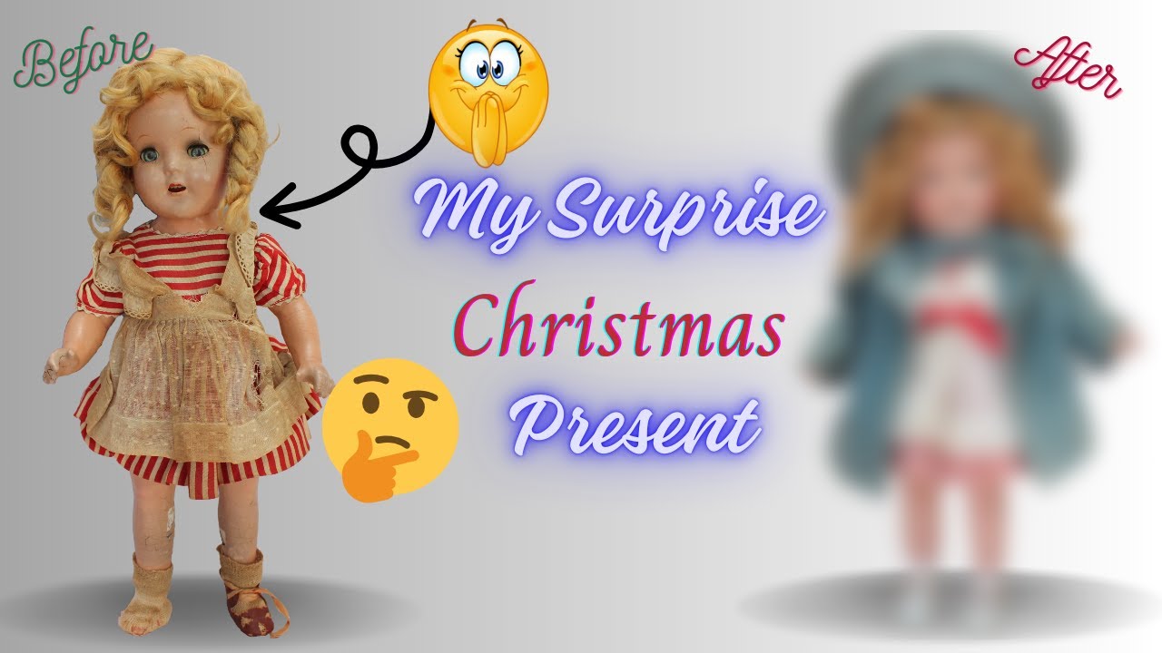 What a Transformation! Restoring 90 yr Old Compo Doll, my Daughter Surprised Me Again for Christmas!