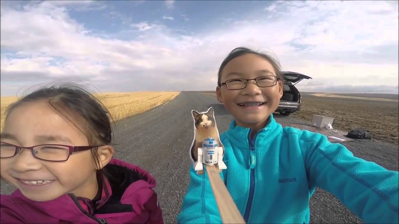 Little girls launch homemade craft to the edge of space