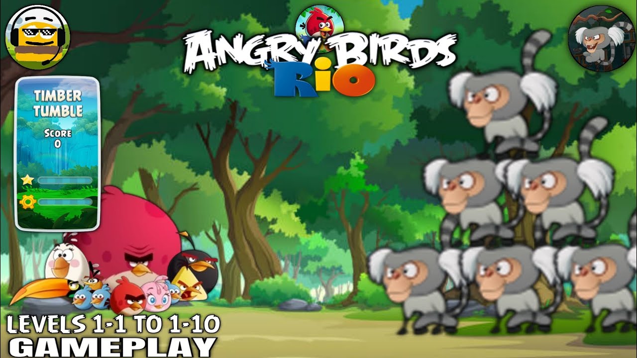 Angry Birds Rio (2): Timber Tumble - [Levels 1-1 To 1-10] | (GAMEPLAY)