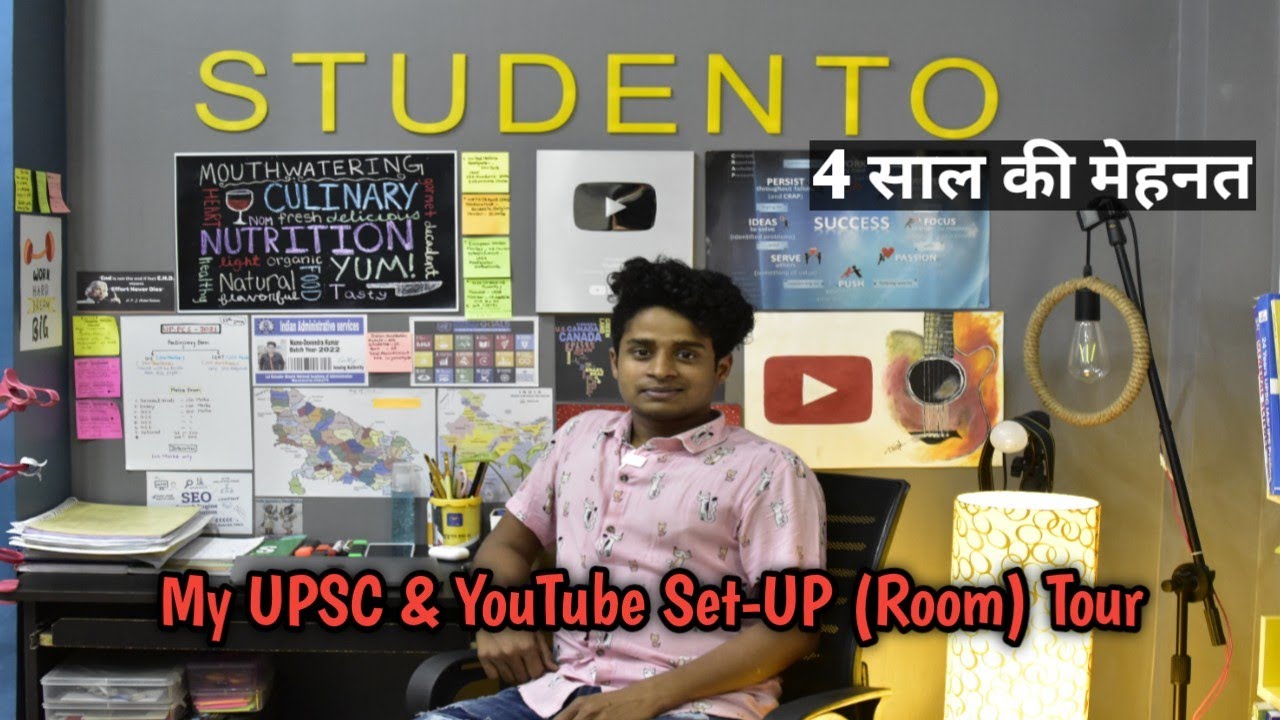 My UPSC & YouTube Set-up (Room) Tour  (Studento) | upsc aspirants room tour in Delhi