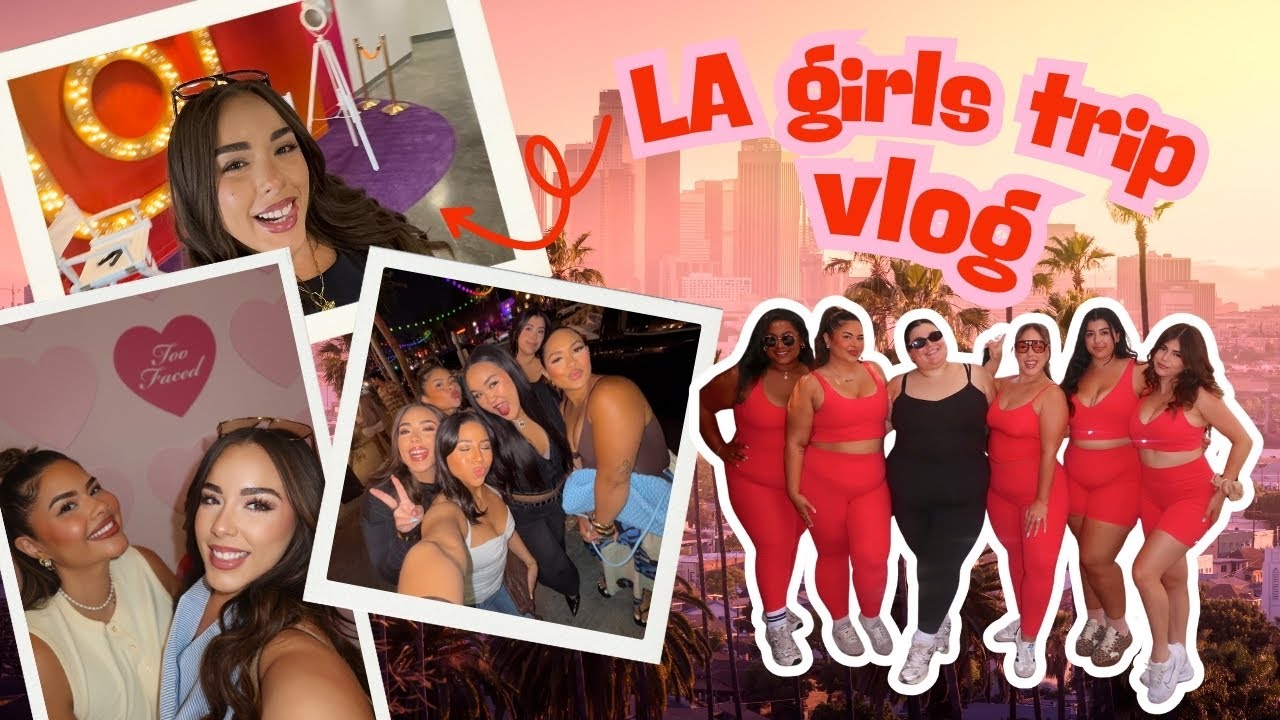 LA GIRLS TRIP VLOG: too face hq, pilates with fabletics, makeup haul