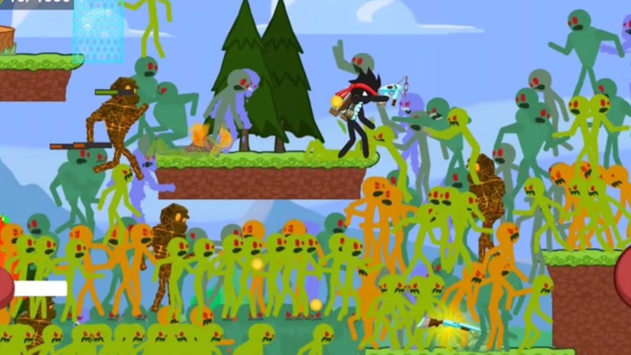 Stickman vs 1400 Zombies!! Gameplay Chapter 1 Level 151-155