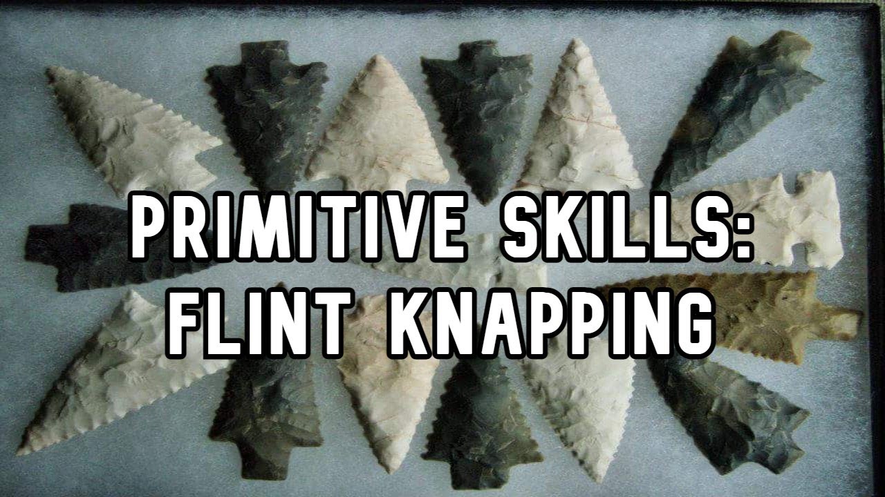 Flint knapping a stone arrowhead for beginners