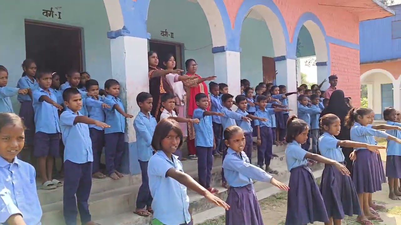 हाथ धुलाई को लेकर बच्चों व शिक्षकों द्वारा संकल्प #UNISEF#Education Department# School