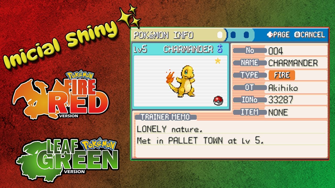 TUTORIAL RNG Pokémon Fire Red & Leaf Green
