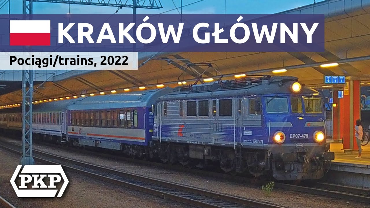 Passenger trains at Kraków Główny station, Poland | Night trainspotting | PKP & Polregio & KMŁ [4K]