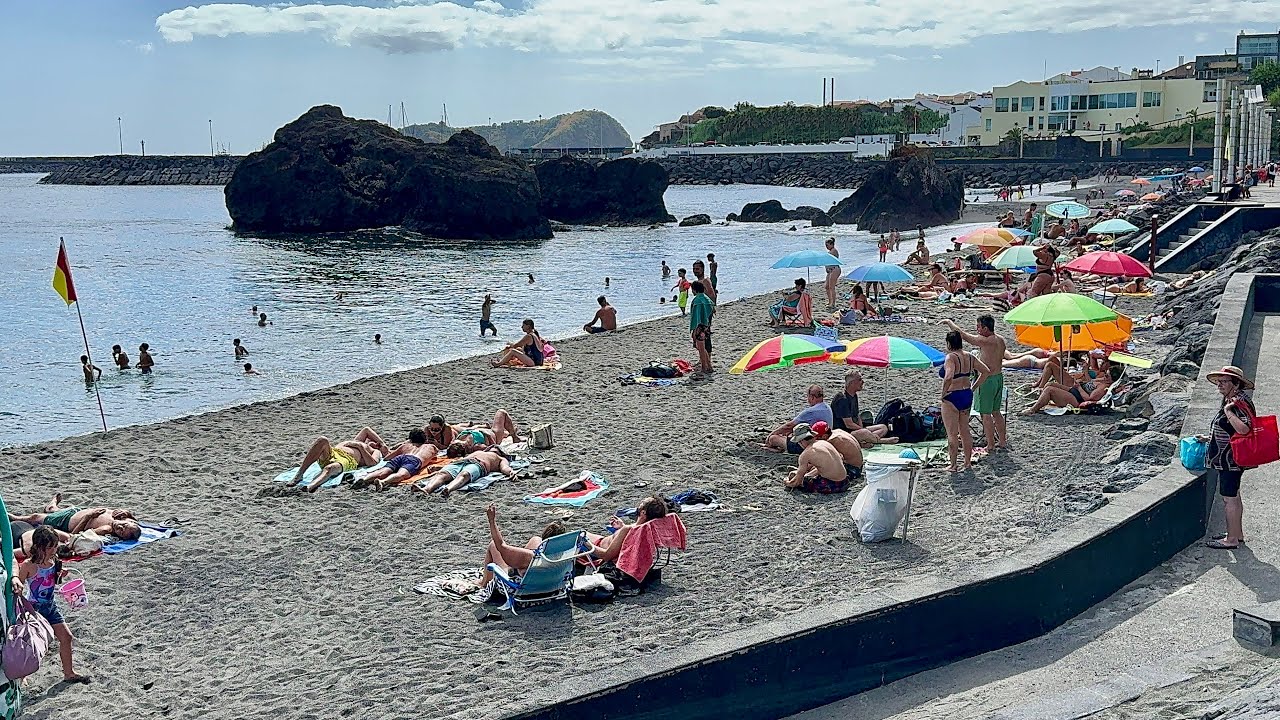 Vila Franca do Campo Walk beautiful Beach🏖️ and City Center, Sao Miguel Azores Portugal - 26.08.2025
