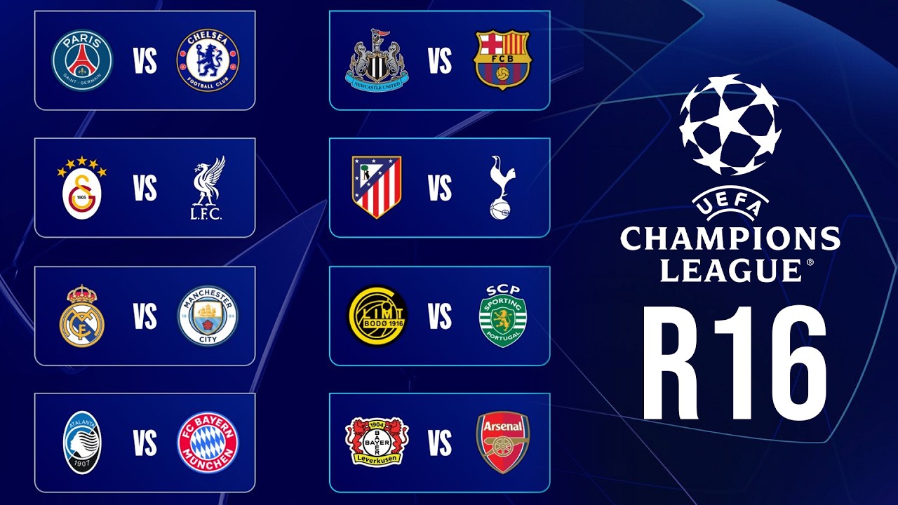UEFA Champions League round of 16 Draw Live