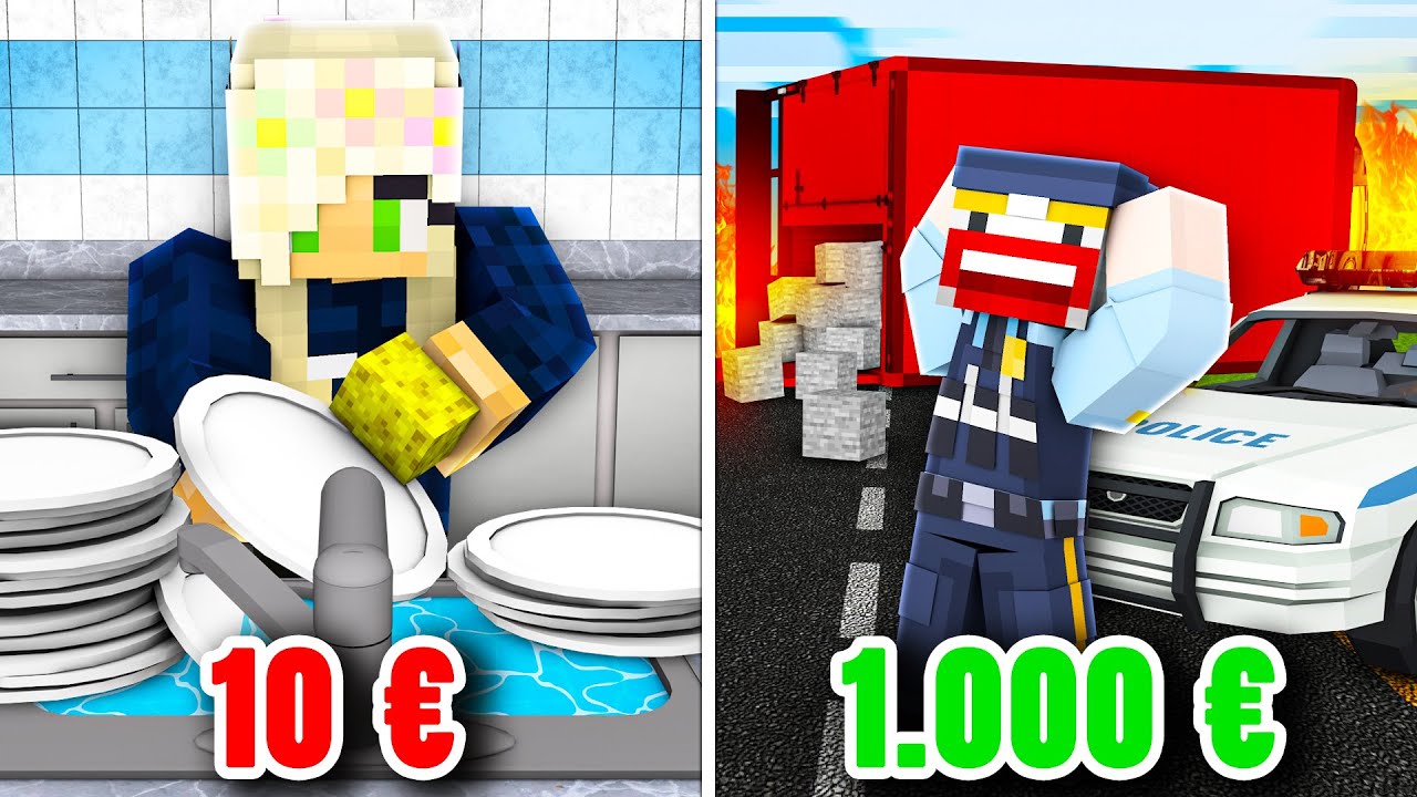 wer VERDIENT mehr GELD in MINECRAFT!