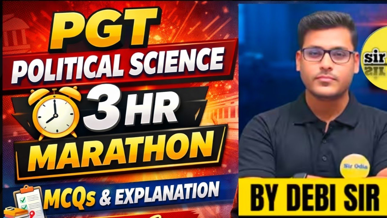 OPSC PGT POLITICAL SCIENCE QUESTIONS || MAHA MARATHON| SIRODIA 