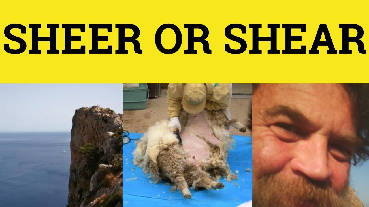 🔵 Sheer and Shear - Sheer Meaning - Shear Examples - Sheer or Shear - Commonly Confused Words