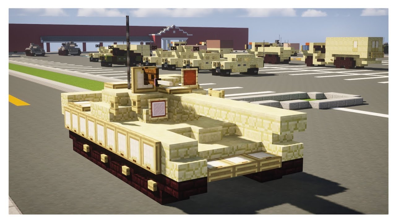 Minecraft Iraqi T-72M Soviet Tank Tutorial