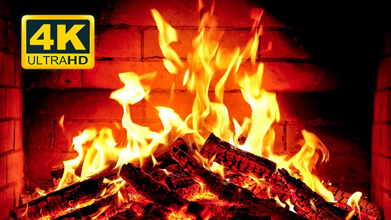 🔥 Cozy Fireplace 4K (12 HOURS). Fireplace with Crackling Fire Sounds. Crackling Fireplace 4K