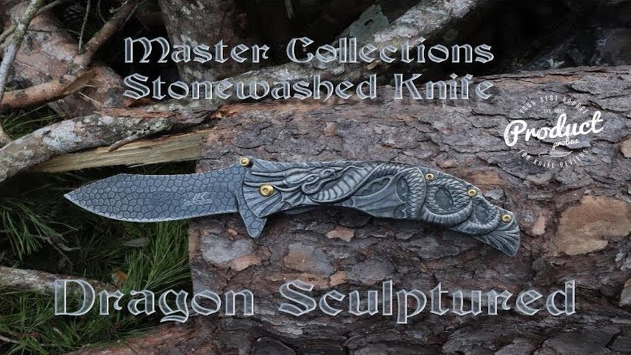 Master Collections Ballistic Stone Washed Dragon Sculptured Knife Review   (MC-A014SW)