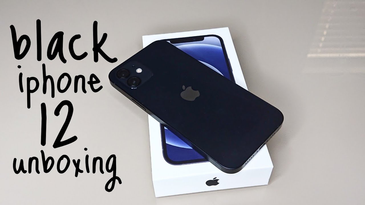 AESTHETIC BLACK  iPHONE 12 UNBOXING ASMR + SET UP | from android to iphone