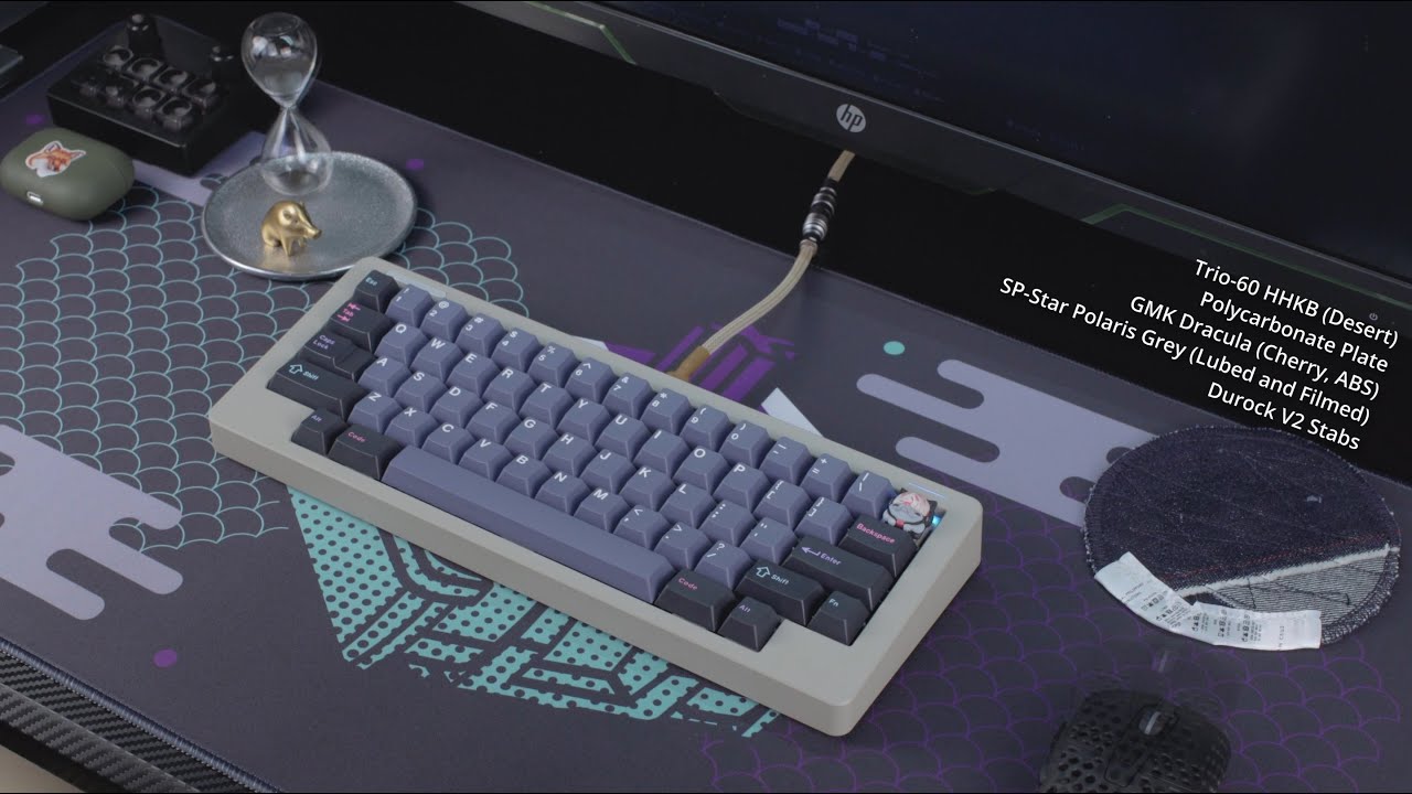 Percent Studio Trio-60 (HHKB, Desert) - SP Star Polaris Grey, GMK Dracula || Type Test ASMR