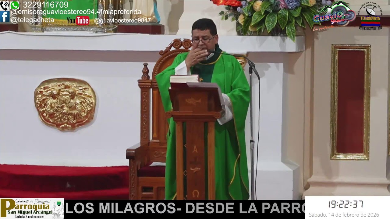 CELEBRACIÓN EUCARÍSTICA EN HONOR AL SEÑOR DE LOS MILAGROS- DESDE LA PARROQUIA DE GACHETA