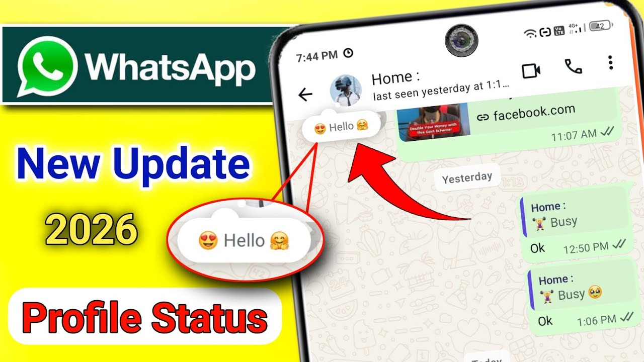 Whatsapp New Update | Whatsapp Profile Status | Whatsapp About New Update