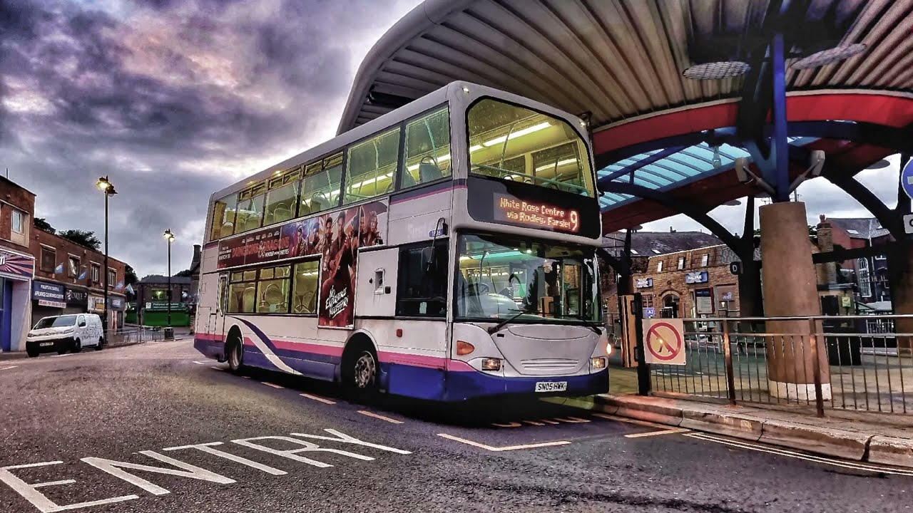 Scania Beast| Yorkshire Buses Scania N94UD Omnidekka SN05 HWK on the 9 to White Rose