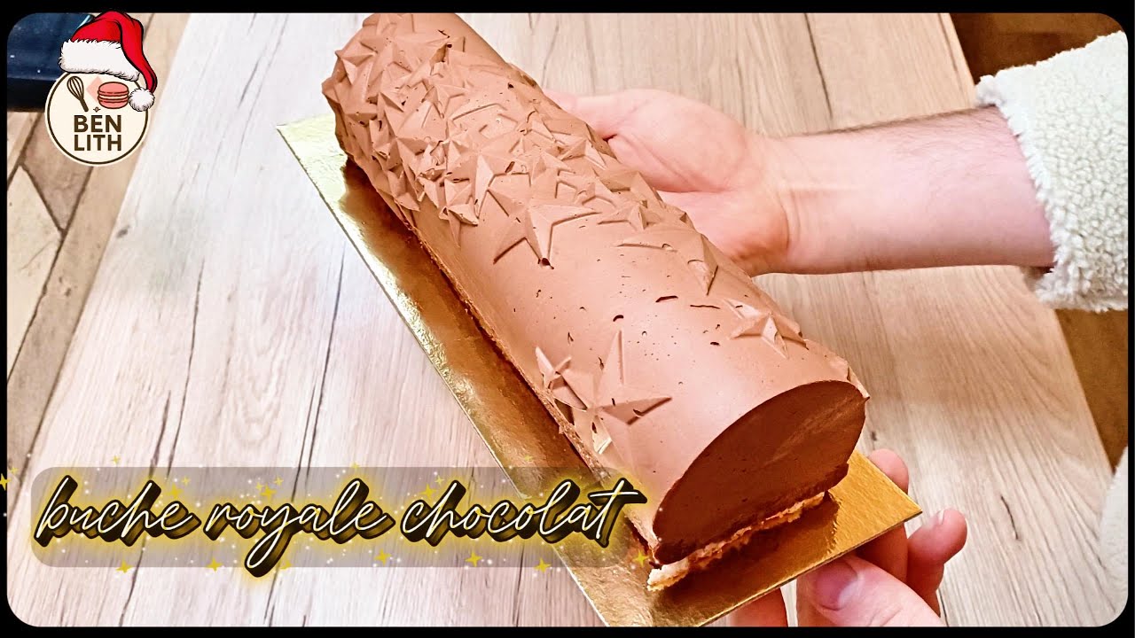 Facile &agrave; pr&eacute;parer &agrave; l&rsquo;avance! B&Ucirc;CHE ROYALE CHOCOLAT PRALIN&Eacute; (fa&ccedil;on Trianon) &ndash; Dessert de No&euml;l facile