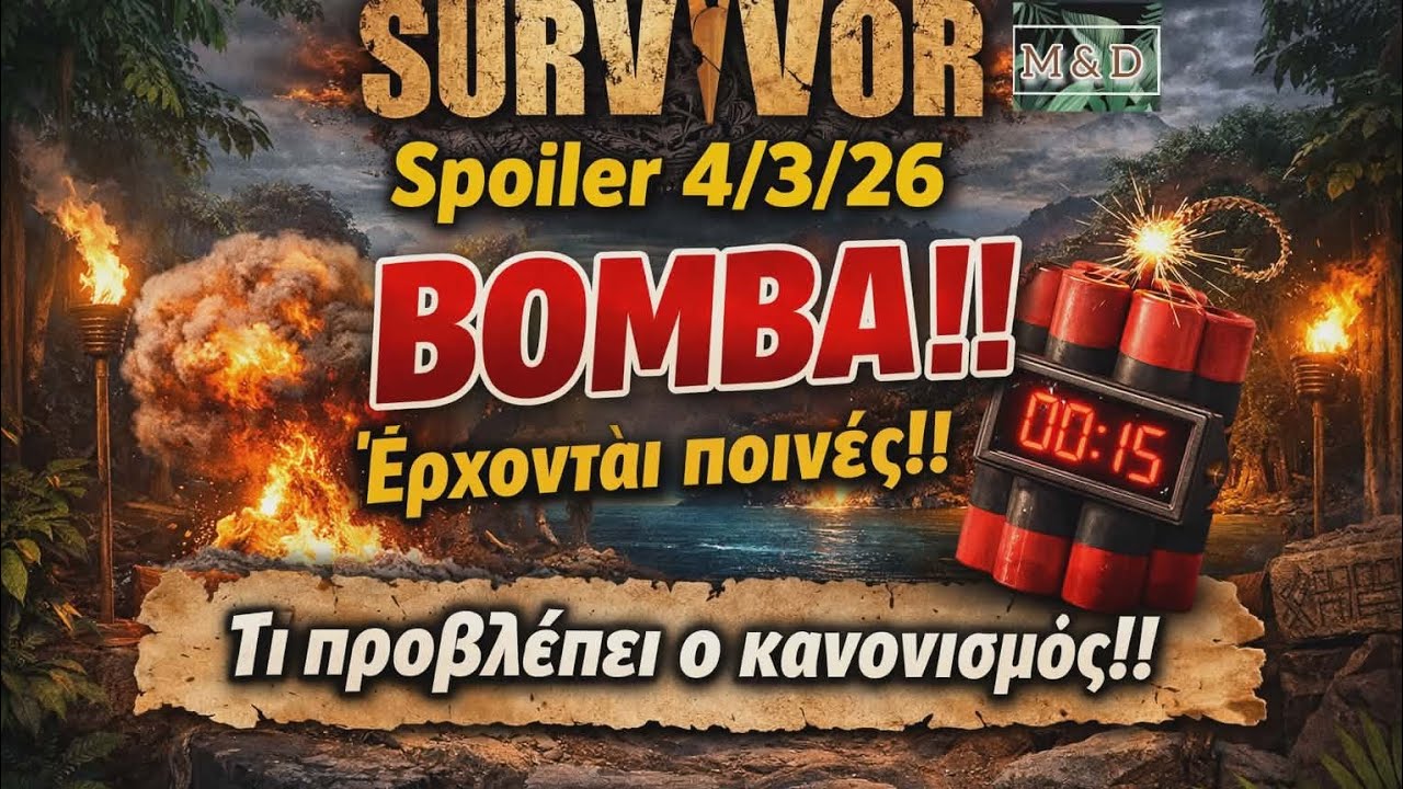 SURVIVOR SPOILER 4/3: ΒΟΜΒΑ - ΕΡΧΟΝΤΑΙ ΠΟΙΝΕΣ!!💣