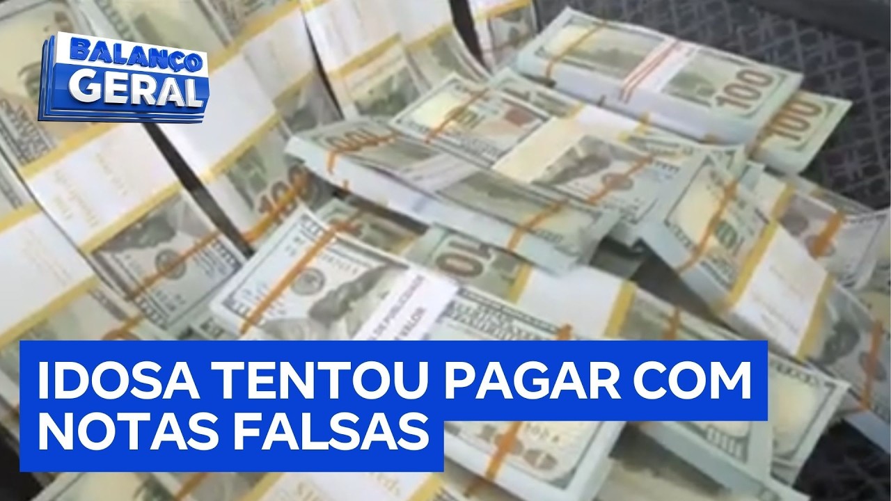 Idosa leva mala de dólares falsos para comprar caminhonete e sai algemada
