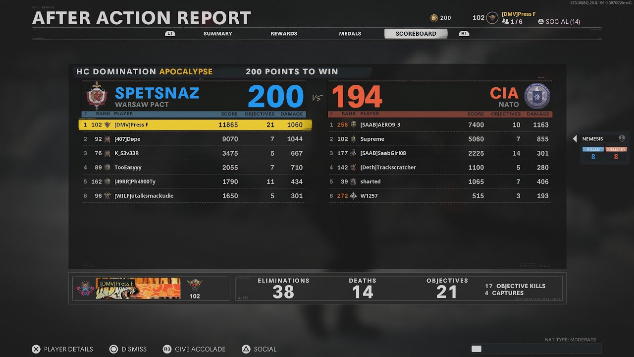 PS5 - Black Ops Cold War: Comeback Win HC domination Apocalypse