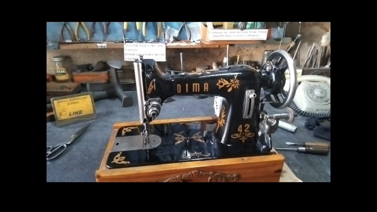 Apresentação e aula de manuseio máquina de costura Dima...