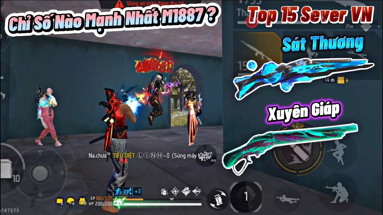 [Free Fire] “Xuyên Giáp, Sát Thương” Đâu Là Chỉ Số Mạnh Nhất Của M1887 ? Một Đêm Lọt Top 15 Sever VN