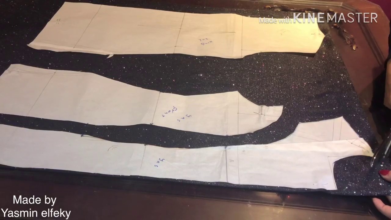 قص وتطبيق الباترون الايطالي المجسم بالبنس والبرنسس علي القماش