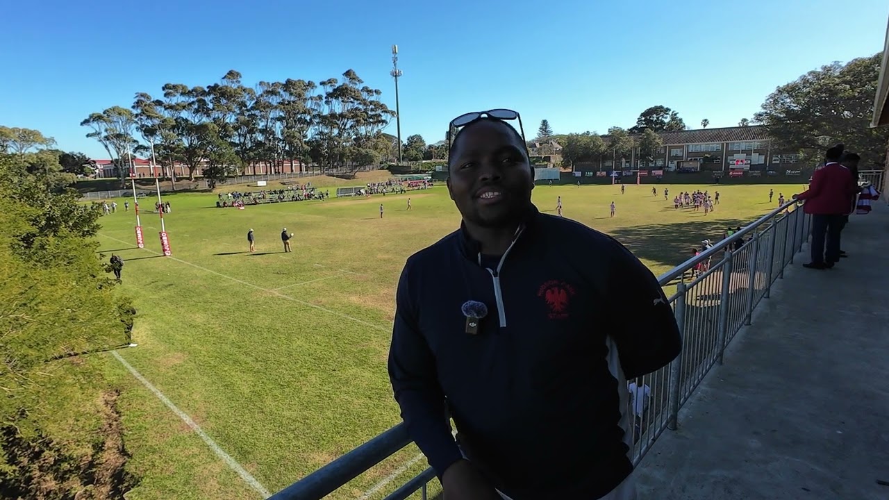 Lwazi Zangqa talks rugby at Hudson Park High School