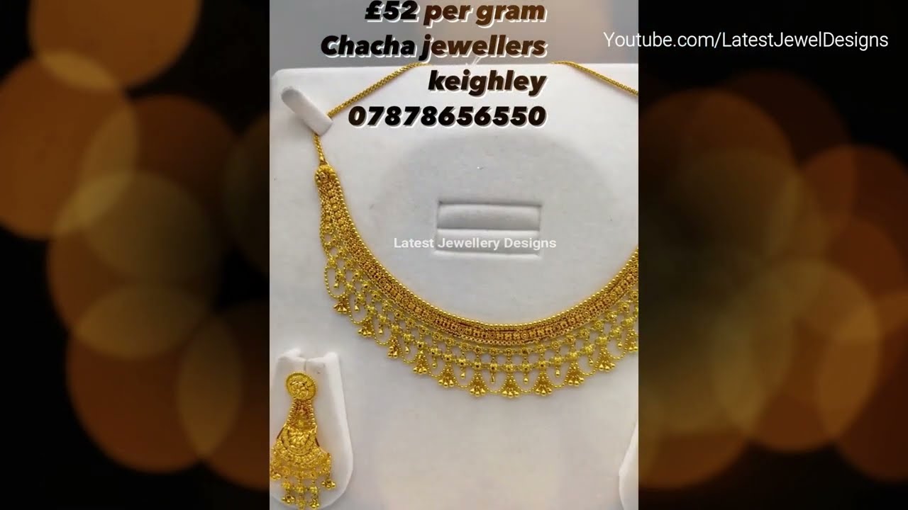 Short Gold Necklace Set Designs || Light Weight Gold Necklace 2022 Collection