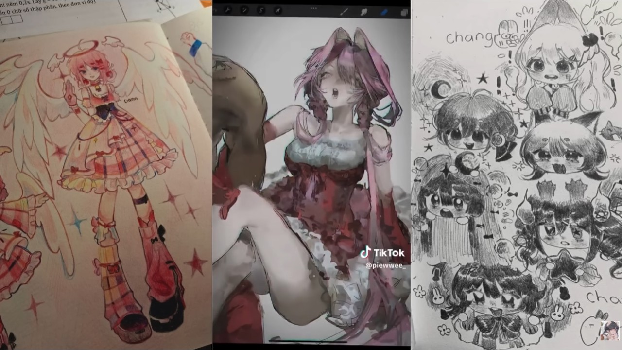 TỔNG HỢP NHỮNG VIDEO TIKTOK VẼ CỦA CÁC ĐẠI THẦN