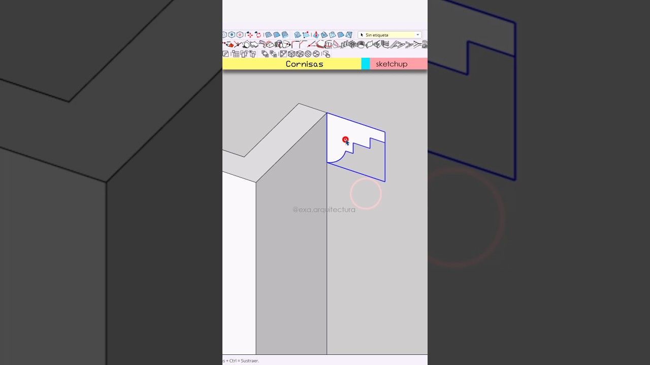 CORNISAS - Aprende SketchUp #sketchup #tutorial #learning #tips #aprende #video #gracias #fyp