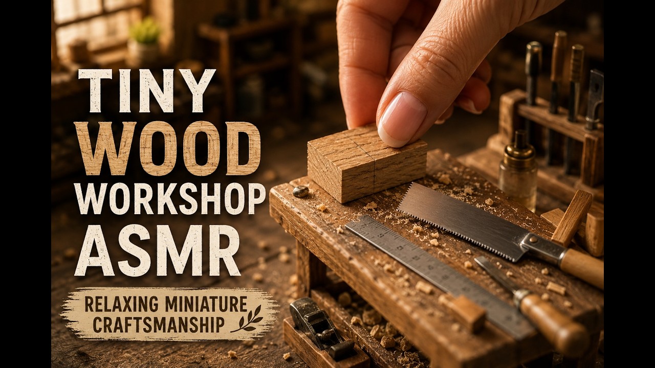 Tiny Wood Workshop ASMR | Relaxing Miniature Craftsmanship 🌿🔨