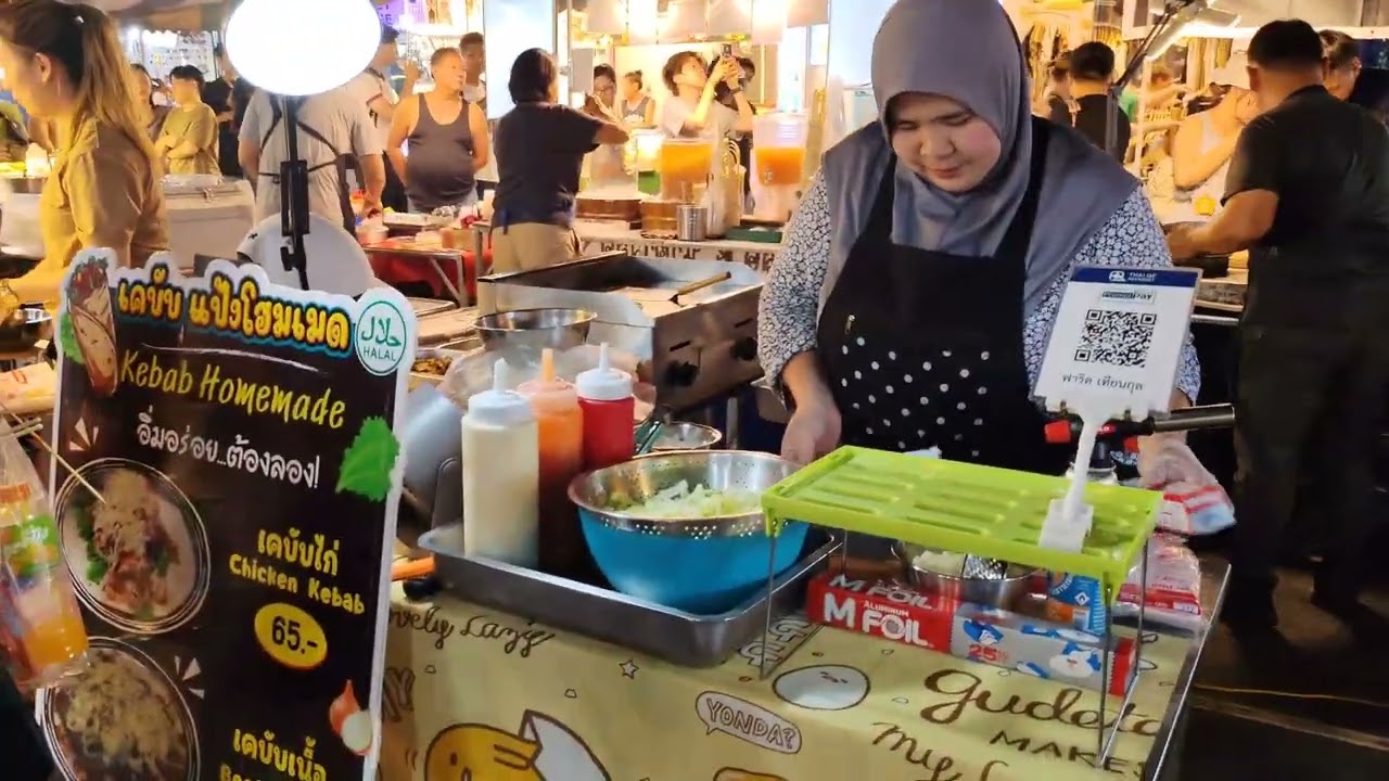  Kebabเนื้อจตุจักรตลาดกลางคืนถูกอร่อย+ยำรวมมิตรยั่วน้ำลายตอนดึก#thailand #food #nightmarket #share 