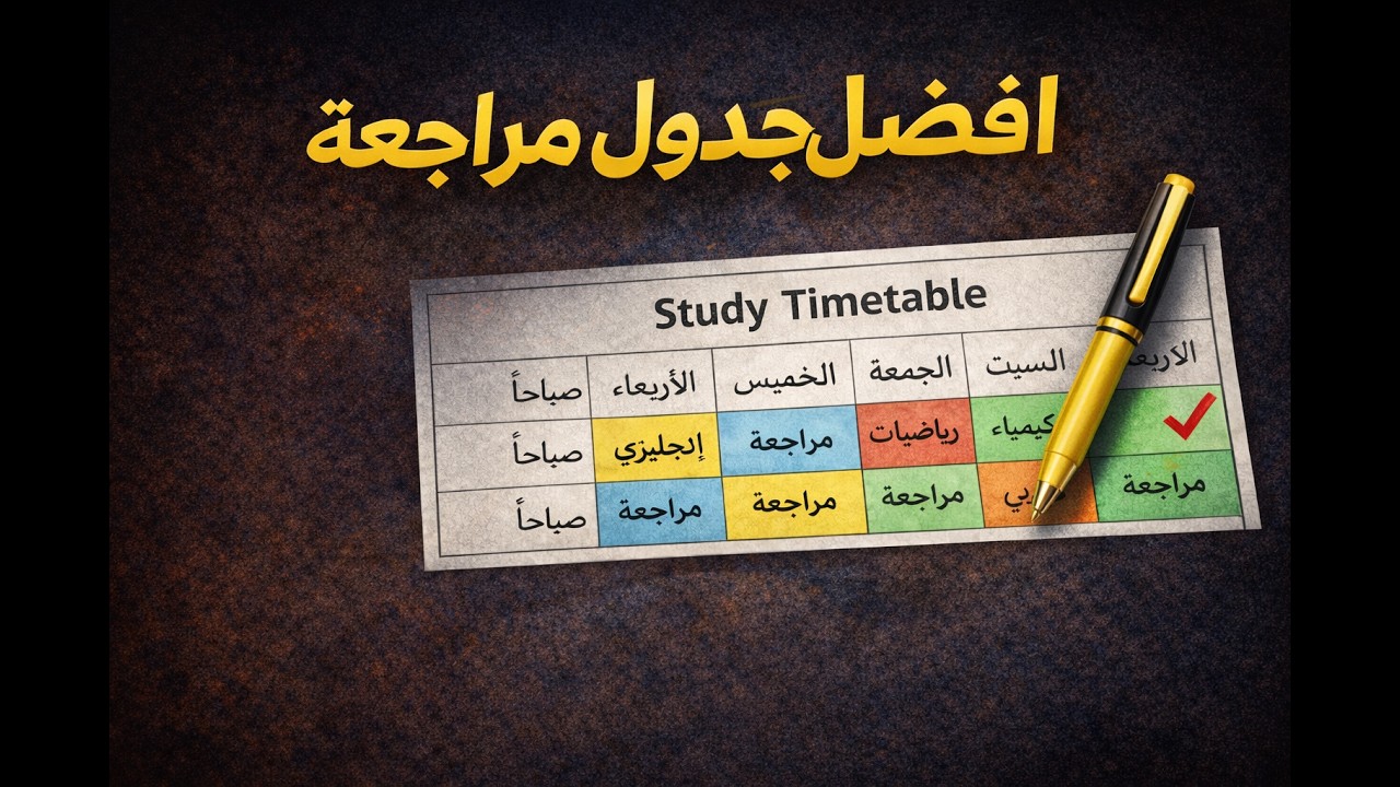 افضل جدول مراجعة للأمتحان الوزاري
