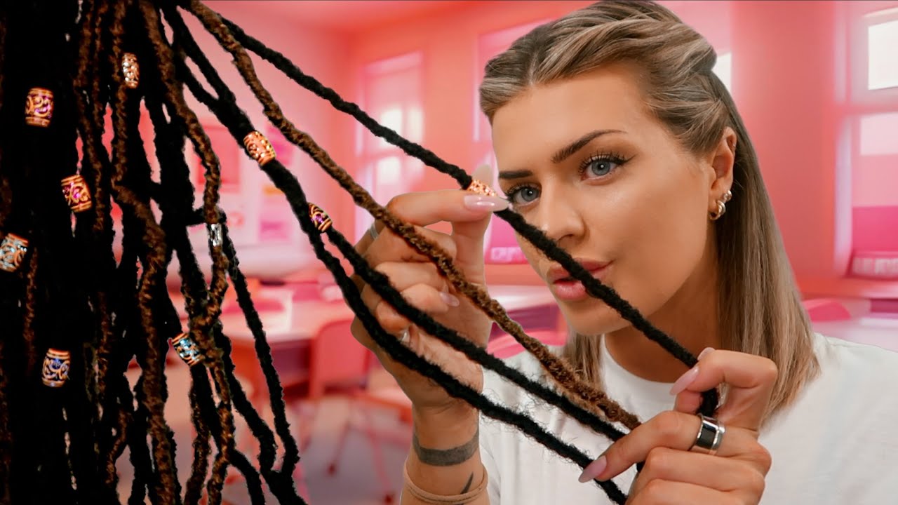 ASMR Playing With Your Hair In Class 🎀 (styling your locs, hair play roleplay)