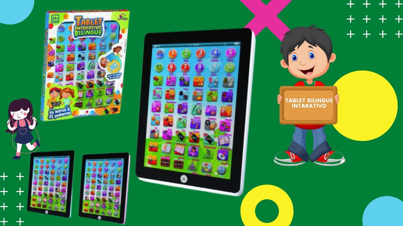 Tablet Interativo Bilíngue Brinquedo Art Brink