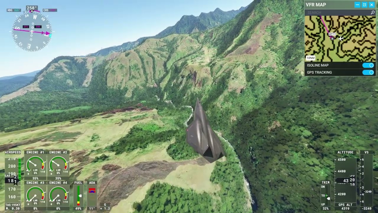 MSFS 2020 Darkstar from Wau to Tapini (Crash 9070XT)