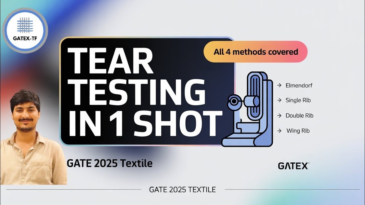 Tearing Testing | Elmendorf Tear Tester | Tear Strength | Textile Testing | GATE 2024