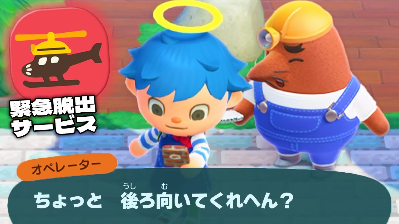 リセットさんが島にいる時に緊急脱出サービス使えば応答してるとこ見れる？【あつ森 / あつまれどうぶつの森】