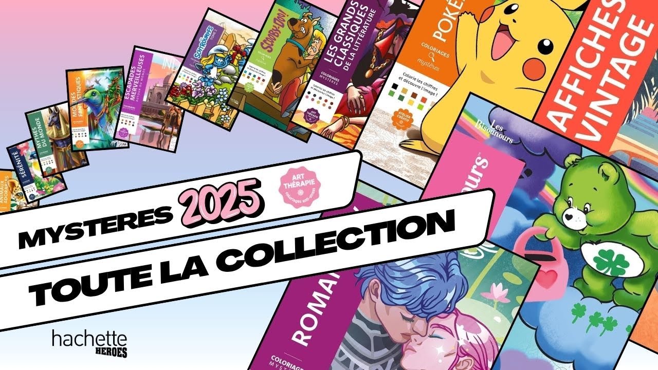 Tous les livres de coloriages mystères 2025 - Hachette Heroes