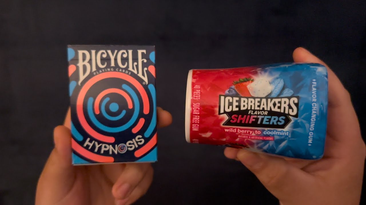 Icebreakers SHIFTERS Gum ~ Gum Chewing 'n' Solitaire (whispers) ~ ASMR Solitaire #772