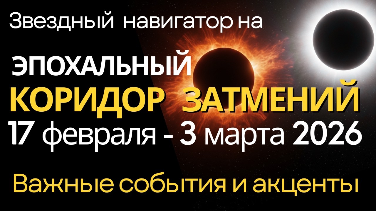 Эпохальный Коридор Затмений с 17 февраля до 3 марта. Звездный навигатор - что не упустить